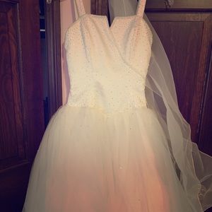 Formal dress + shawl.